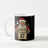 Naughty List Kids Who Say 67 Funny Teacher Christm コーヒーマグカップ (左)