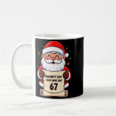 Naughty List Kids Who Say 67 Funny Teacher Christm コーヒーマグカップ (左)