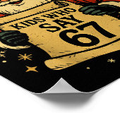 Naughty List Kids Who Say 67 Funny Teacher Christm ポスター (角)