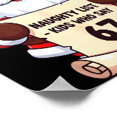 Naughty List Kids Who Say 67 Funny Teacher Christm ポスター (角)