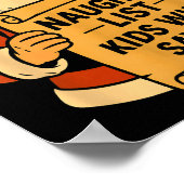 Naughty List Kids Who Say 67 Meme 6 7 Santa Claus  ポスター (角)