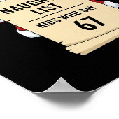 Naughty List Kids Who Say 67 Santa Meme Christmas  ポスター (角)