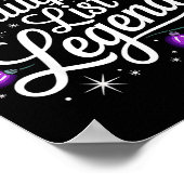 Naughty List Legend Xmas Lights Buffalo Plaid Red  ポスター (角)