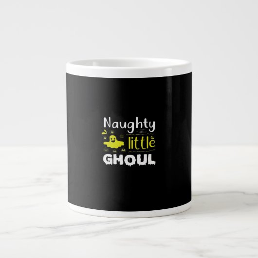 Naughty Little Ghoul Funny Halloween Design ジャンボコーヒーマグカップ (正面)
