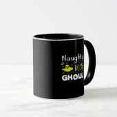 Naughty Little Ghoul Funny Halloween Design マグカップ (正面右)