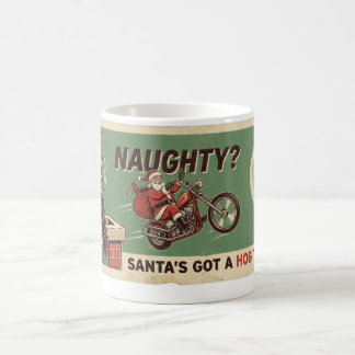 Naughty Me Santa's Harley Vintage Christmas Coffee コーヒーマグカップ