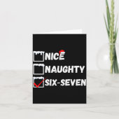 Naughty Nice 67 Christmas Checklist Fun Six Seven  カード (正面)