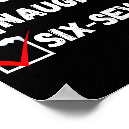 Naughty Nice 67 Christmas Checklist Fun Six Seven  ポスター (角)