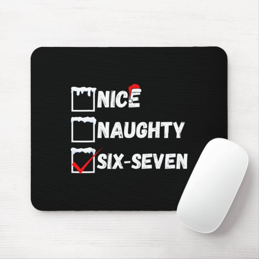 Naughty Nice 67 Christmas Checklist Fun Six Seven  マウスパッド (マウス)