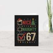 Naughty Nice 67 Christmas Humor  カード (正面)