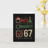 Naughty Nice 67 Christmas Humor  カード (黄色い花)