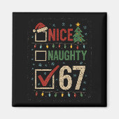 Naughty Nice 67 Christmas Humor  マグネット (正面)