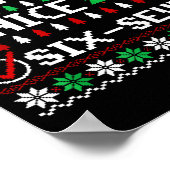 Naughty Nice 6-7 Funny Brainrot Meme Ugly Xmas Six ポスター (角)