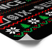 Naughty Nice 6-7 Funny Brainrot Meme Ugly Xmas Six ポスター (角)