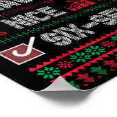 Naughty Nice 6 7 Funny Brainrot Meme Ugly Xmas Six ポスター (角)