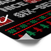 Naughty Nice 6 7 Funny Brainrot Meme Ugly Xmas Six ポスター (角)