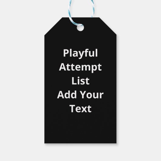 Naughty Nice Attempt Made Funny Christmas List ギフトタグ (裏面)