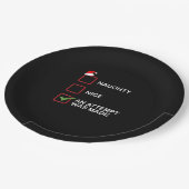 Naughty Nice Attempt Made Funny Christmas List  ペーパープレート (アングル)