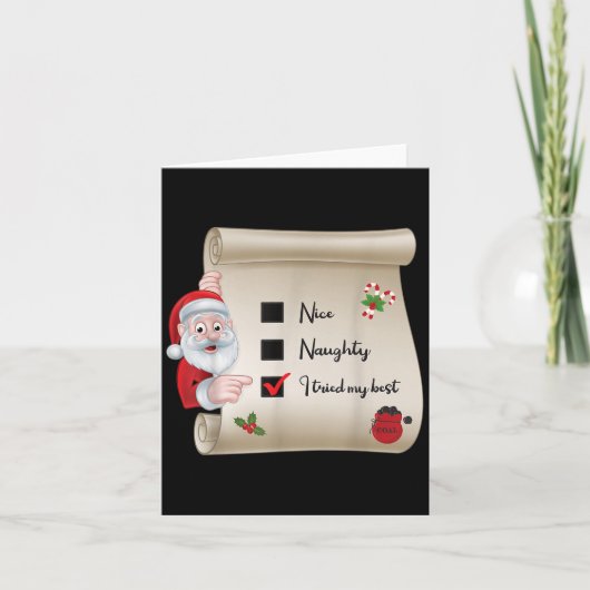 Naughty Nice Checklist I Tried My  カード (正面)