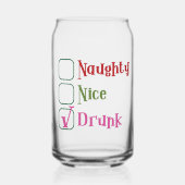 Naughty Nice Drunk Funny Holiday Christmas ガラス缶 (正面)