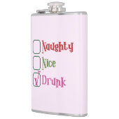Naughty Nice Drunk Funny Holiday Christmas Mug フラスク (左)