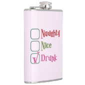 Naughty Nice Drunk Funny Holiday Christmas Mug フラスク (右)