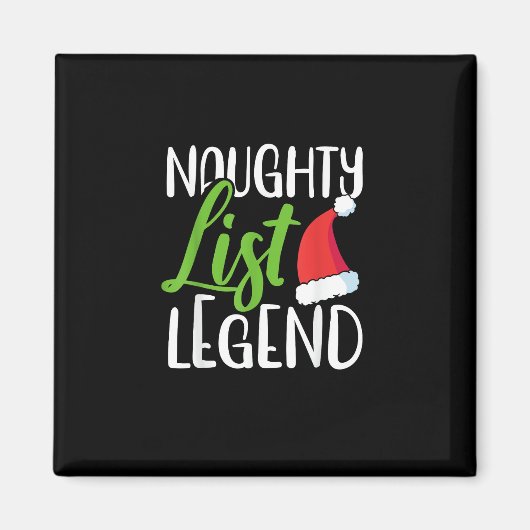 Naughty Nice Holiday List Funny Seasonal Humor  マグネット (正面)