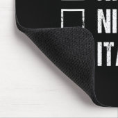 Naughty Nice Italian Shirt Italy Santa Hat Christm マウスパッド (コーナー)