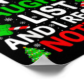 Naughty Nice List And I Regret Nothing Funny Chris ポスター (角)