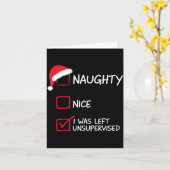 Naughty Nice List Was Left Unsupervised Christmas カード (黄色い花)