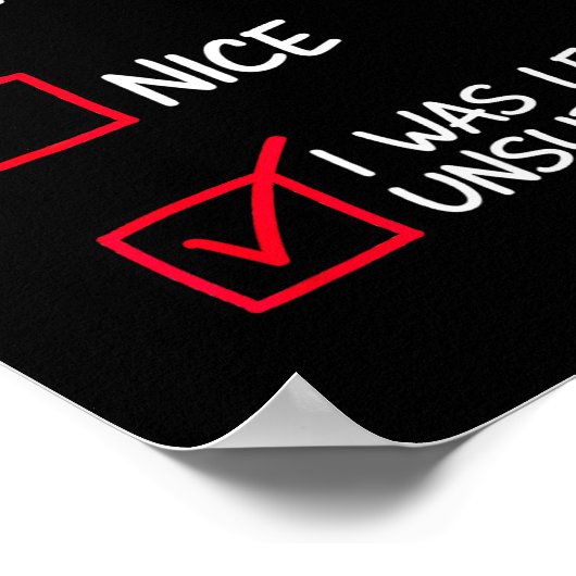 Naughty Nice List Was Left Unsupervised Christmas ポスター (角)