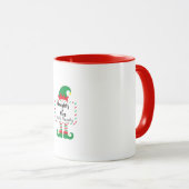 Naughty Nice Mostly Naughty Elf Funny Xmas Mug マグカップ (正面右)