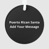 Naughty Nice Puertorican Santa Holiday Sweet オーナメント (裏面)