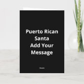 Naughty Nice Puertorican Santa Holiday Sweet カード (裏面)