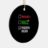 Naughty Nice Puertorican Santa Holiday Sweet セラミックオーナメント (右)