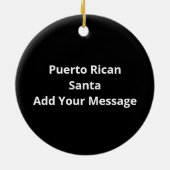 Naughty Nice Puertorican Santa Holiday Sweet セラミックオーナメント (裏面)