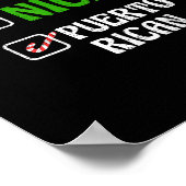 Naughty Nice Puertorican Santa Holiday Sweet  ポスター (角)