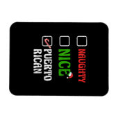 Naughty Nice Puertorican Santa Holiday Sweet  マグネット (横)