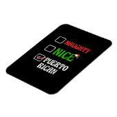 Naughty Nice Puertorican Santa Holiday Sweet  マグネット (左側)