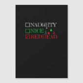 Naughty Nice Redhead Christmas Funny Holiday  (正面)