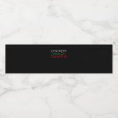 Naughty Nice Redhead Christmas Funny Holiday  ペットボトルラベル (シングルラベル)