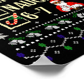 Naughty Nice Six Seven Kids Ugly Christmas Sweater ポスター (角)