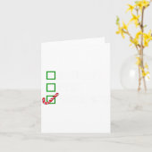 Naughty Nice Whatever, Cool Christmas Funny Quotes カード (黄色い花)