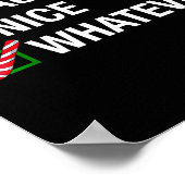 Naughty Nice Whatever, Cool Christmas Funny Quotes ポスター (角)