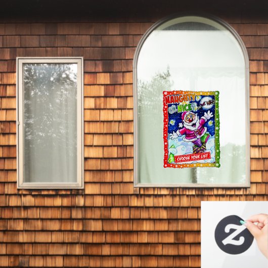 Naughty or nice, choose your list ウィンドウサイン (ホームウィンドウ)