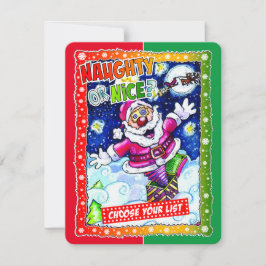 Naughty or nice, choose your list カード