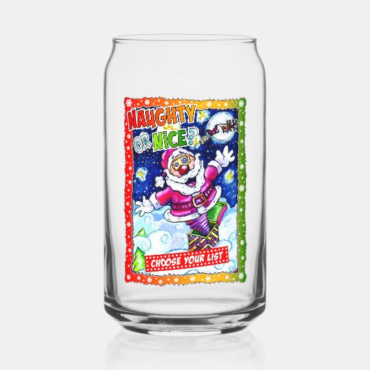 Naughty or nice, choose your list ガラス缶 (正面)