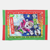 Naughty or nice, choose your list キッチンタオル (横)