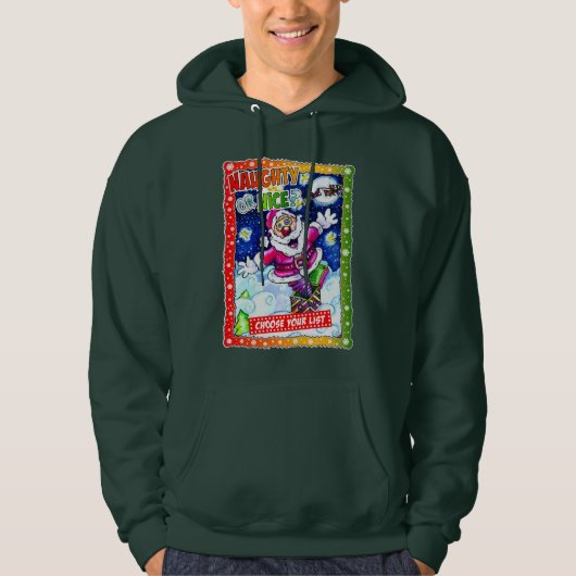 Naughty or nice, choose your list パーカ (正面)