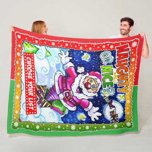 Naughty or nice, choose your list フリースブランケット (インサイチュ)
